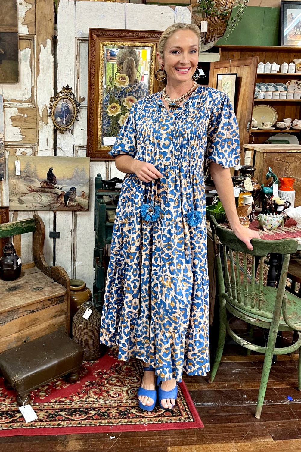 ROSELLE HALCYON DRESS BLUE LEO