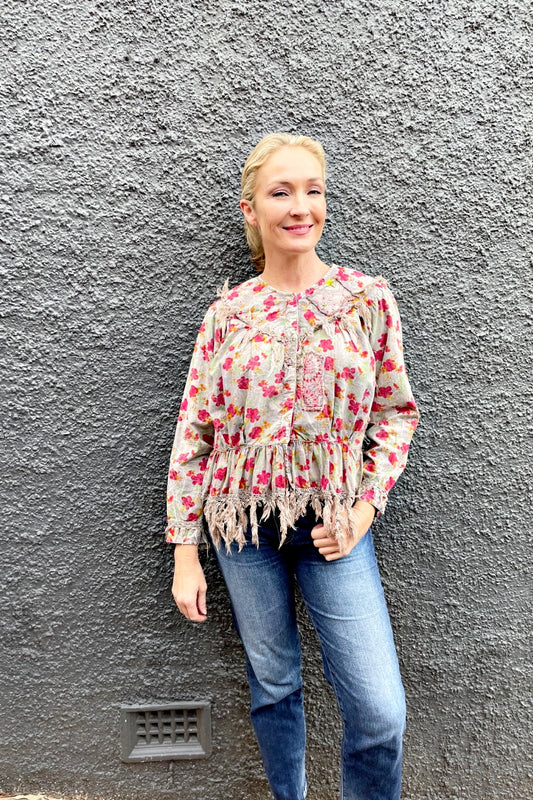 RAISED BY WOLVES ROSEBUD BLOUSE