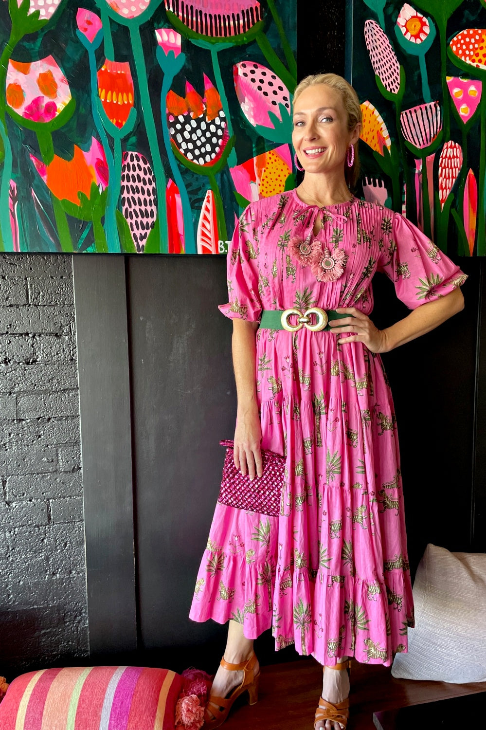 ROSELLE HALCYON DRESS ROSE JUNGLE