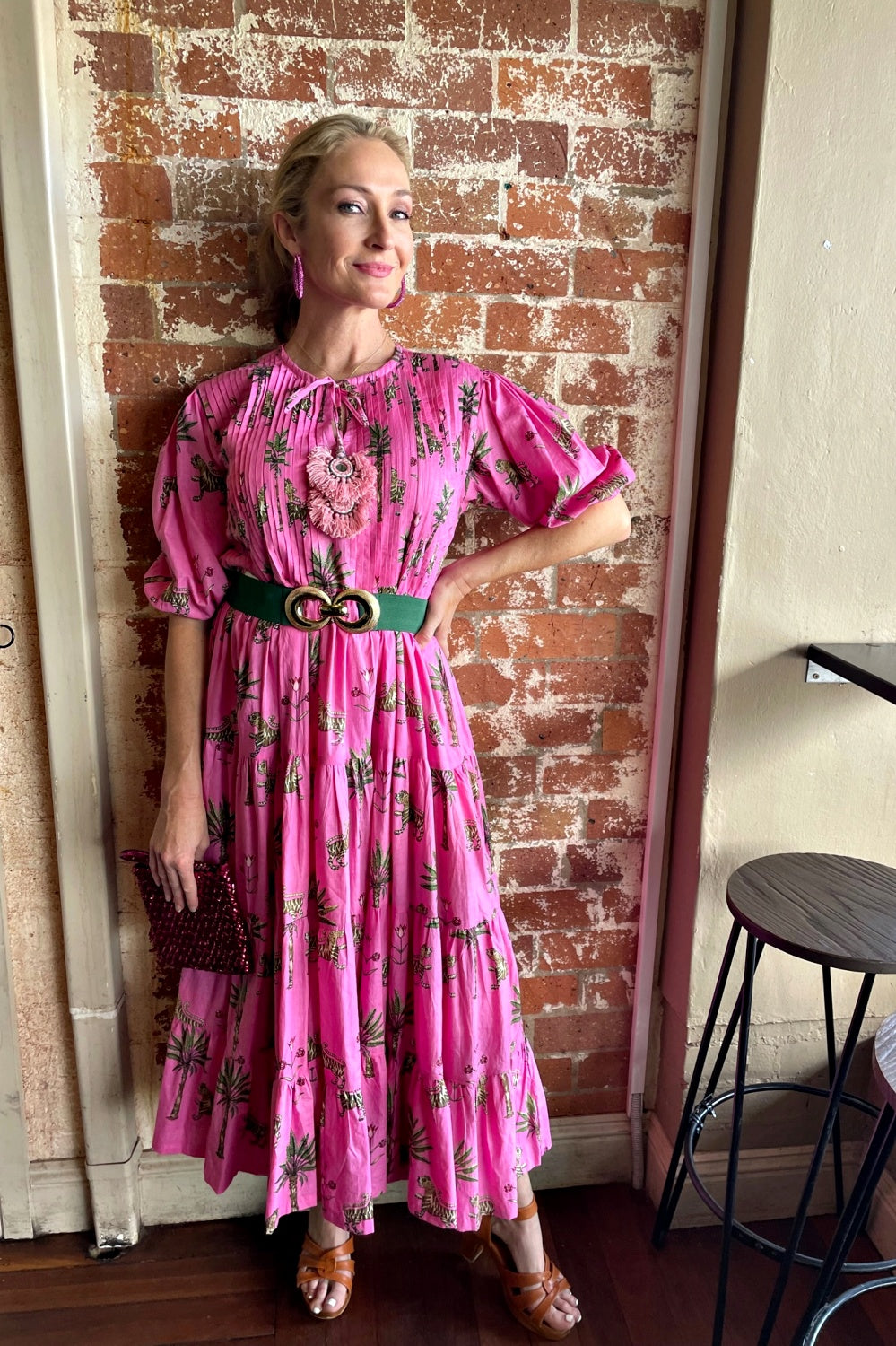 ROSELLE HALCYON DRESS ROSE JUNGLE