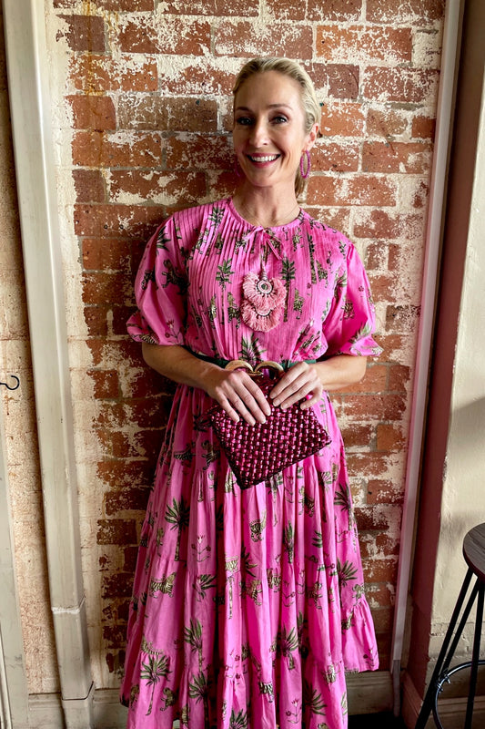 ROSELLE HALCYON DRESS ROSE JUNGLE