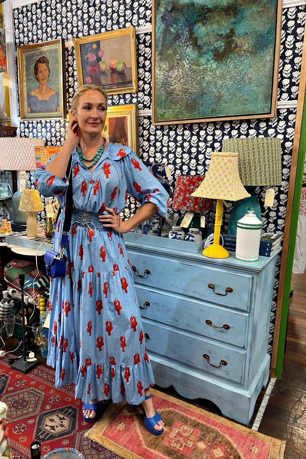 ROSELLE CUBA SKIRT LITTLE LOBSTER BLUE