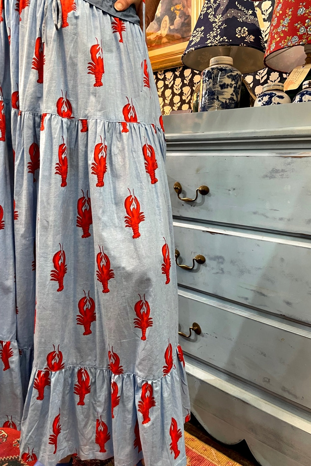 ROSELLE CUBA SKIRT LITTLE LOBSTER BLUE