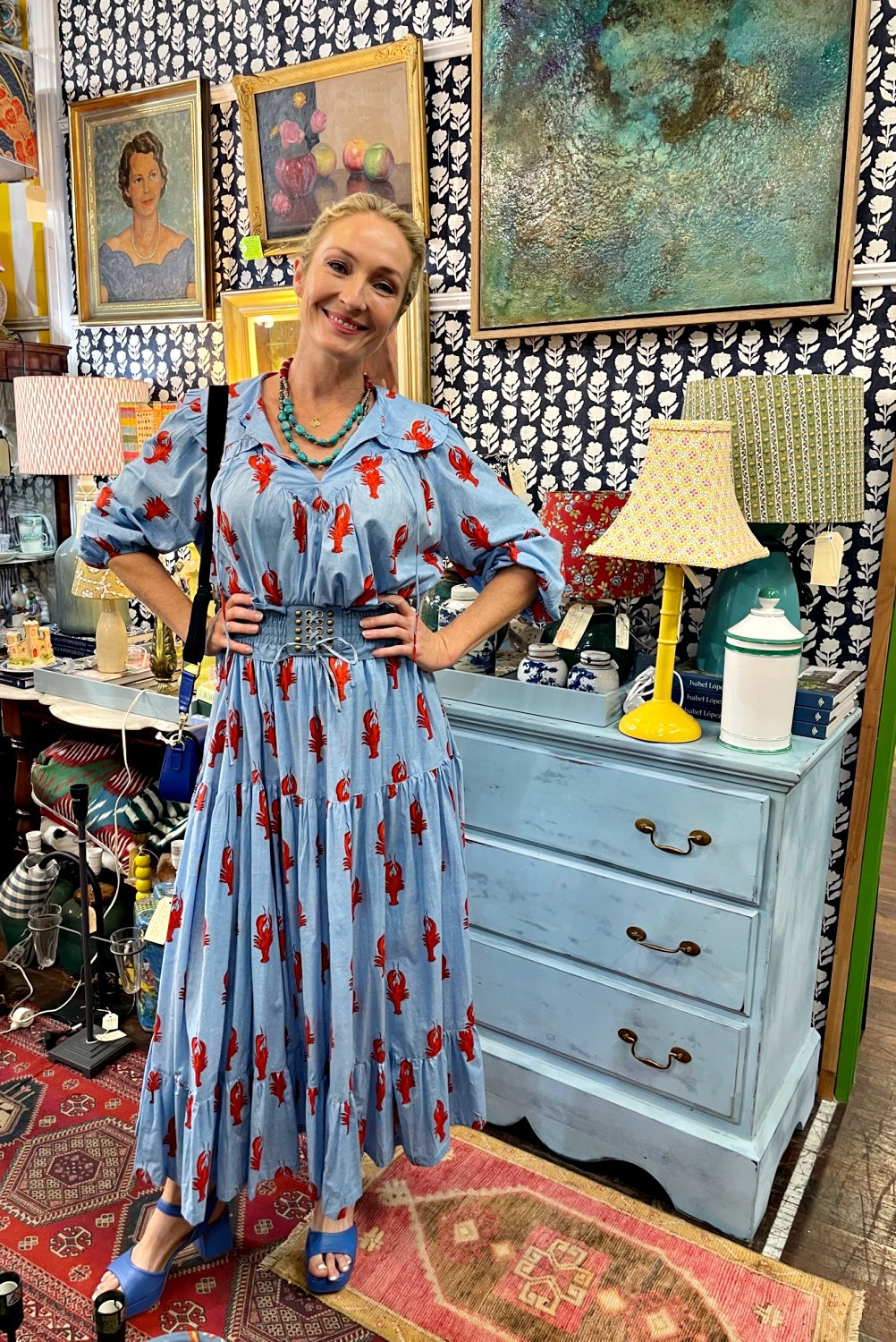 ROSELLE CUBA SKIRT LITTLE LOBSTER BLUE