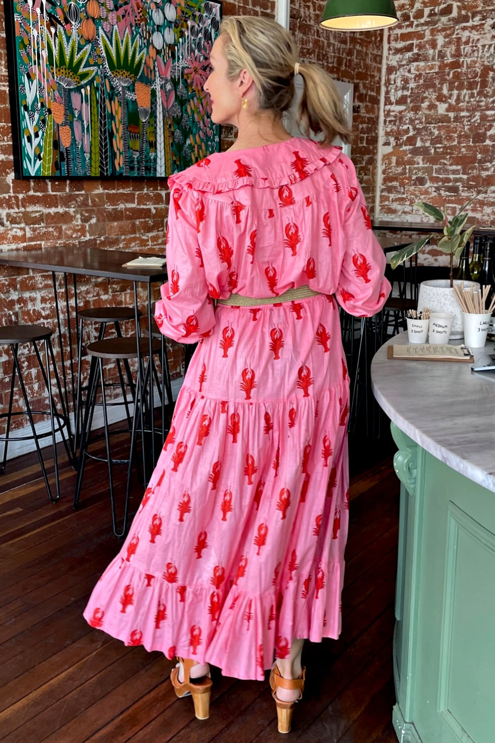 ROSELLE LALA BLOUSE LITTLE LOBSTERS PINK