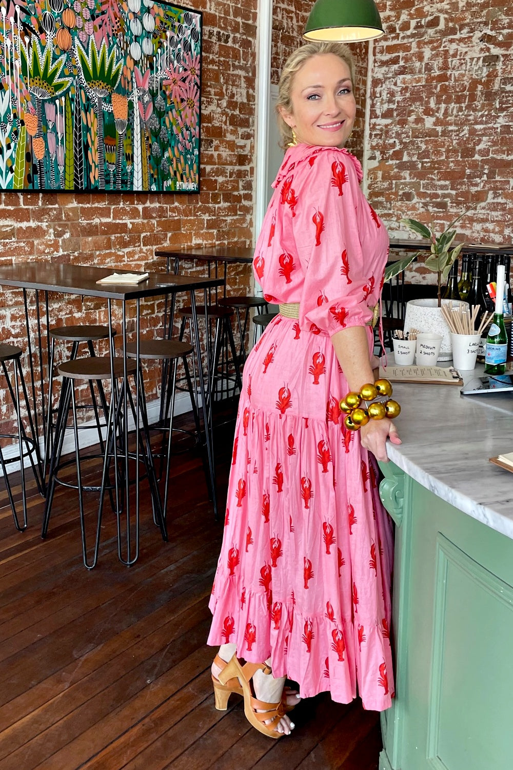 ROSELLE LALA BLOUSE LITTLE LOBSTERS PINK