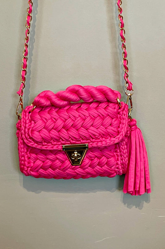 KNIT ONE PEARL ONE BAG PINK