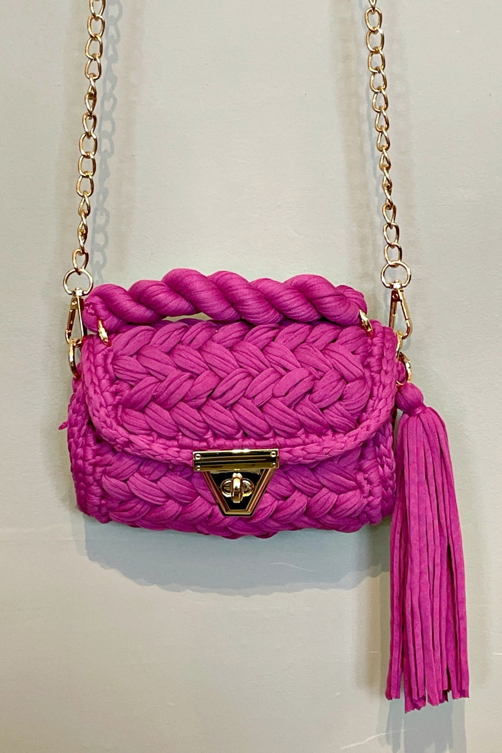 KNIT ONE PEARL ONE BAG MAGENTA