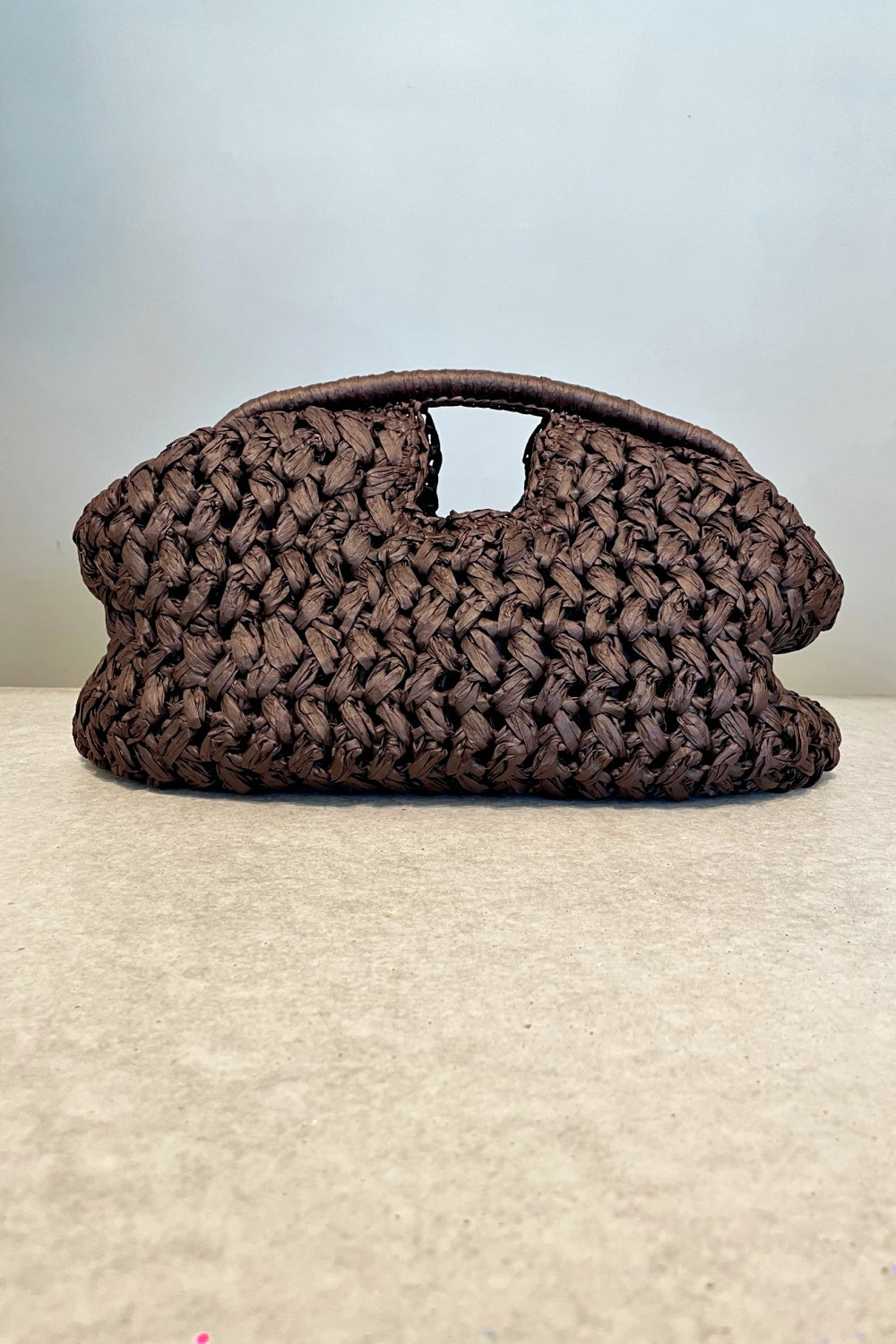 COCONUT ISLAND RAFFIA CLUTCH