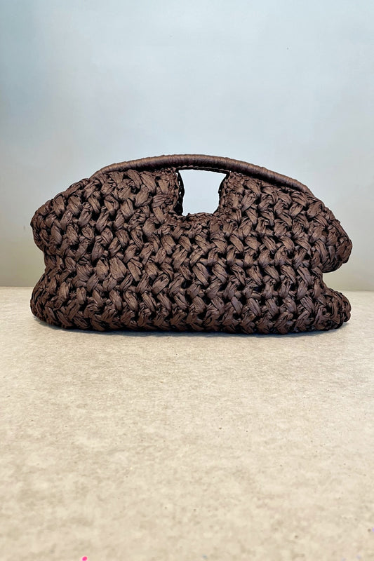 COCONUT ISLAND RAFFIA CLUTCH