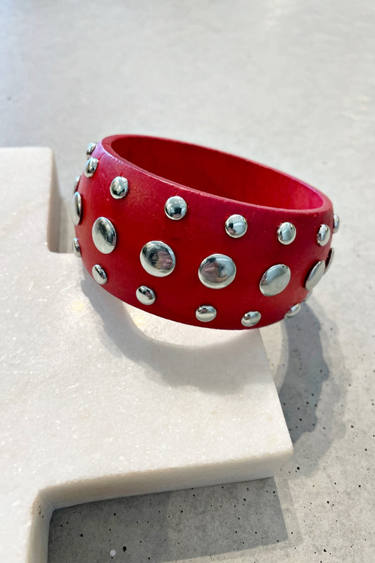 WHAT A STUD BANGLE RED