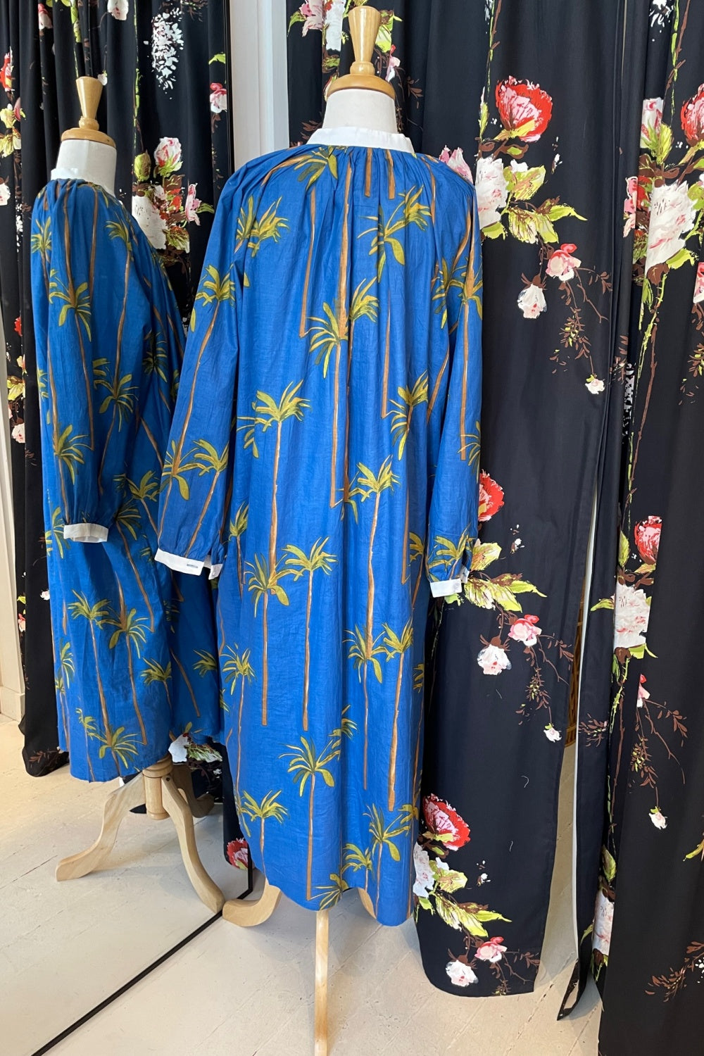 ROSELLE CABANA DRESS COCONUT PALM BLUE