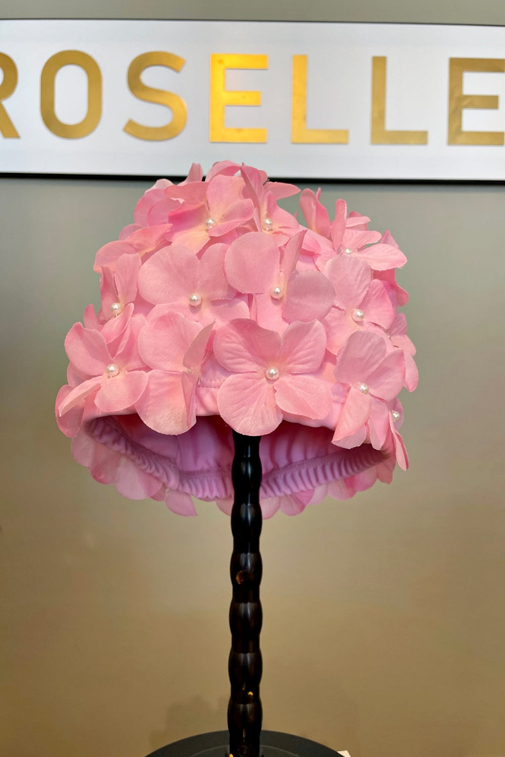 RETRO SWIM CAP HYDRANGEA PINK