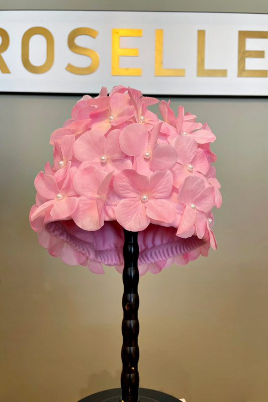 RETRO SWIM CAP HYDRANGEA PINK