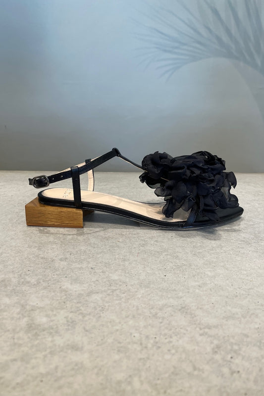 FACCINE FLORA SANDALS BLACK