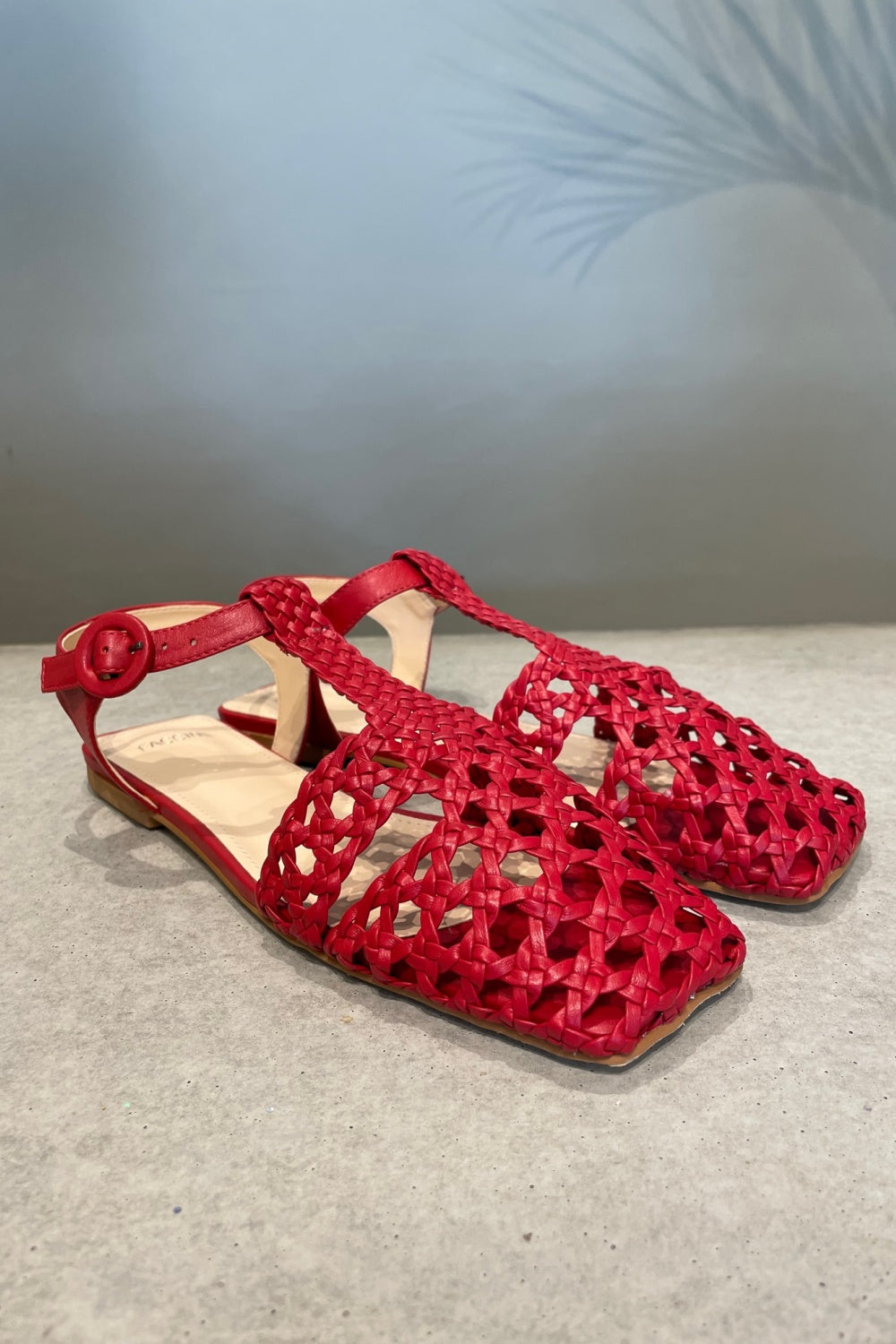 FACCINE TACAO WOVEN FLATS RED