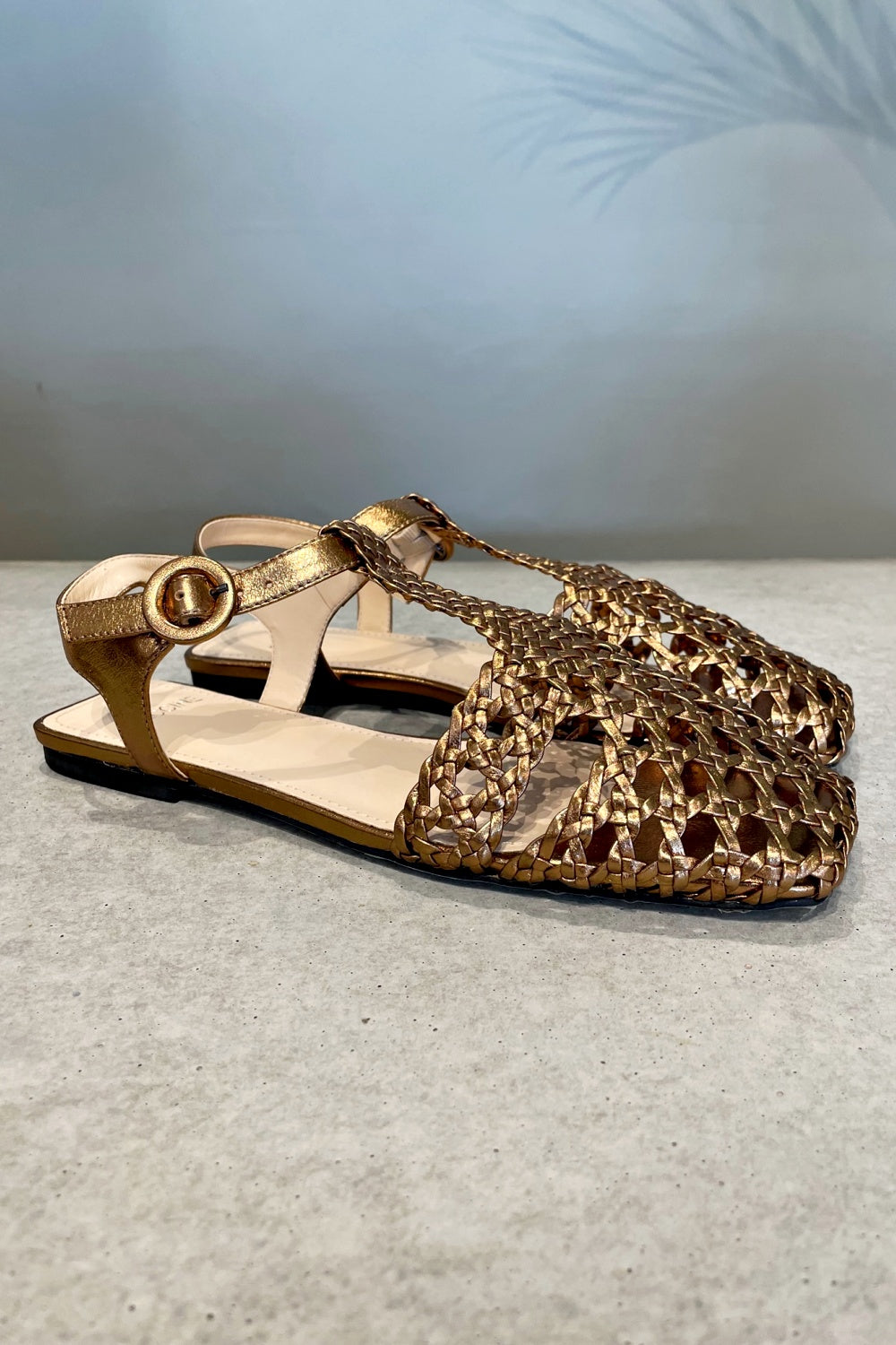 FACCINE TACAO WOVEN FLATS BRONZE