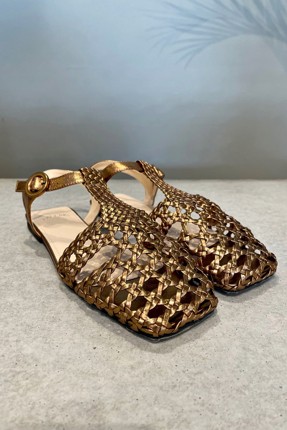 FACCINE TACAO WOVEN FLATS BRONZE