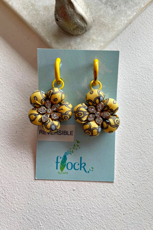 FLOCK BY WILD SINGLE DROP REVERSIBLE EARRINGS #36