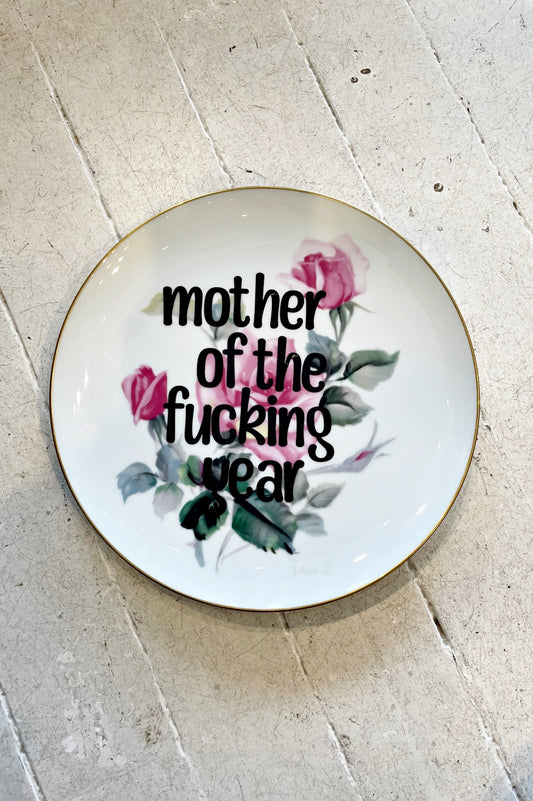 MOTHER OF THE YEAR VINTAGE PLATE
