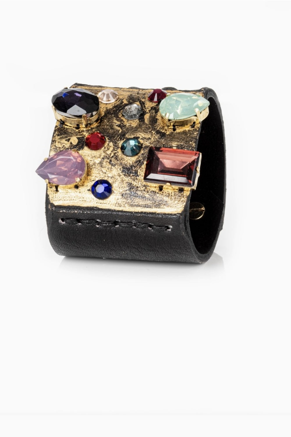 THE DARK IMPERIAL MOSAIC CRYSTAL LEATHER CUFF