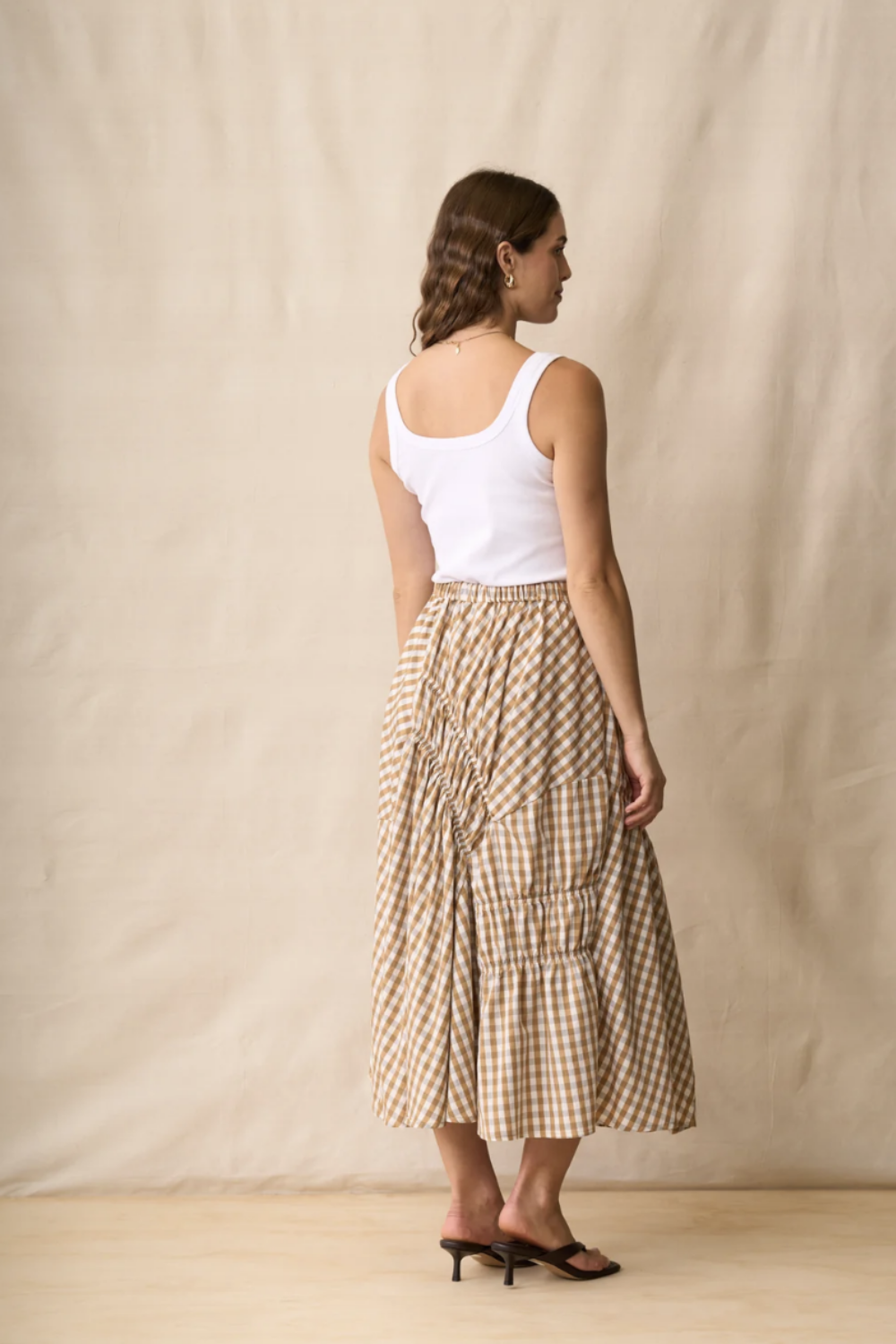 NERIS IN STITCHES SKIRT BISCOTTI