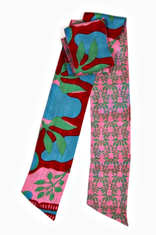 LES BELLES VAGABONDES SILK BANDEAU IVY KAHKI