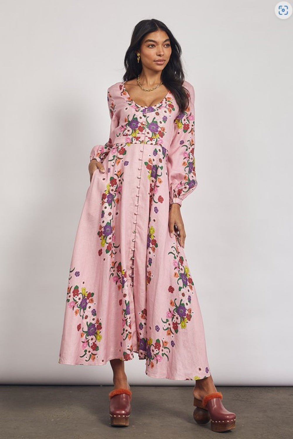 BOHEMIAN TRADERS JEWEL MIDI DRESS