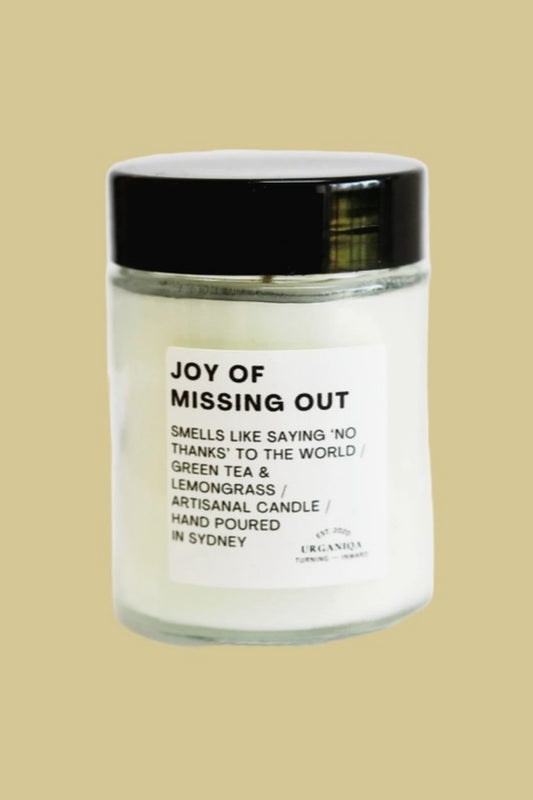 URGANIQA JOY OF MISSING OUT SOY CANDLE