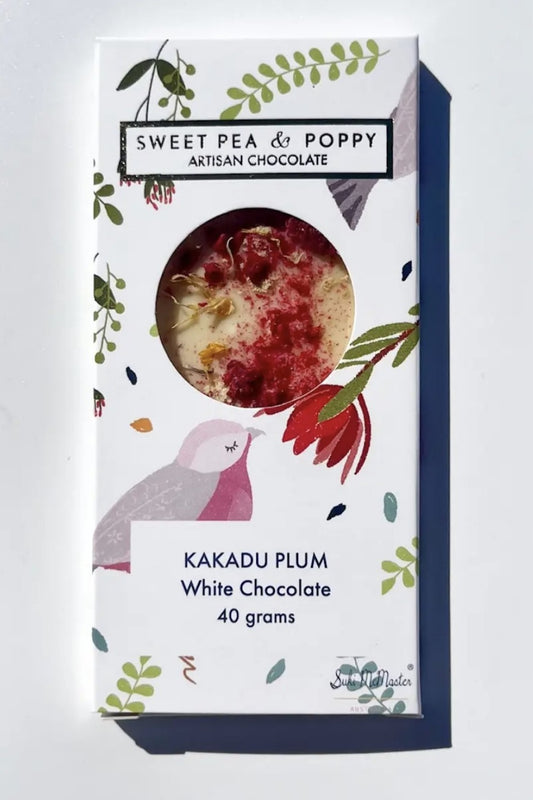 SWEET PEA + POPPY WHITE CHOCOLATE + KAKADU PLUM 40G