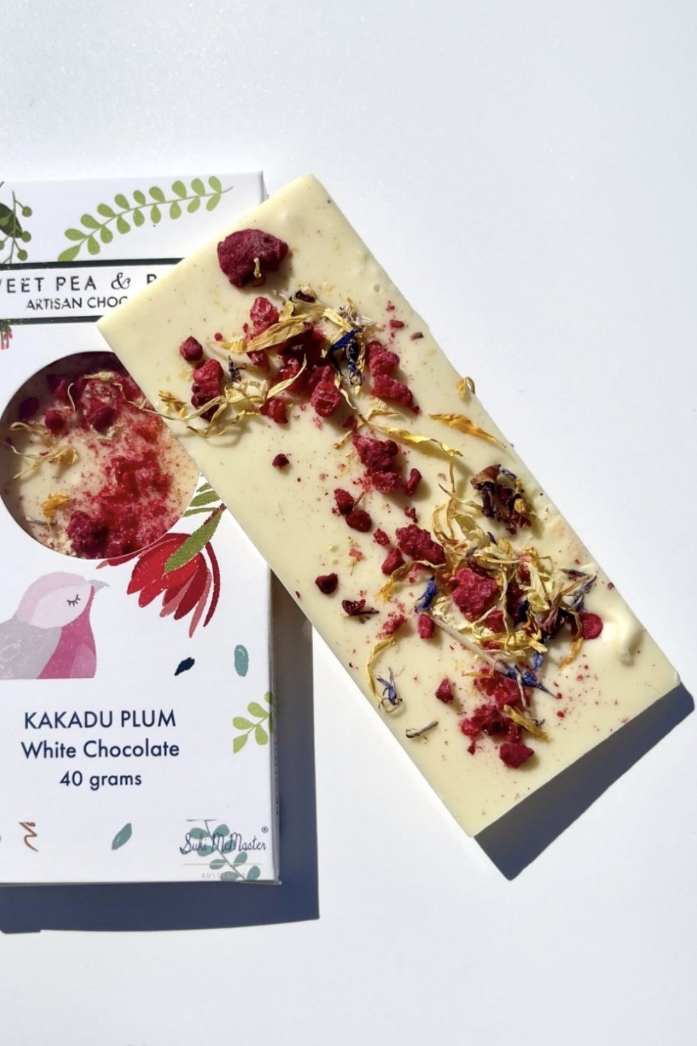 SWEET PEA + POPPY WHITE CHOCOLATE + KAKADU PLUM 40G