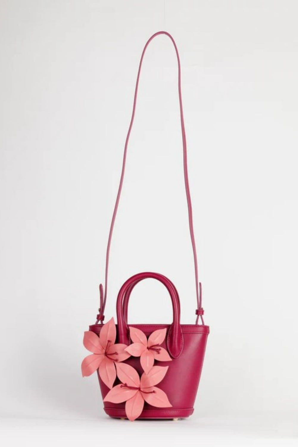 THE WOLF GANG LA MONADA FLOWER BAG BERRY