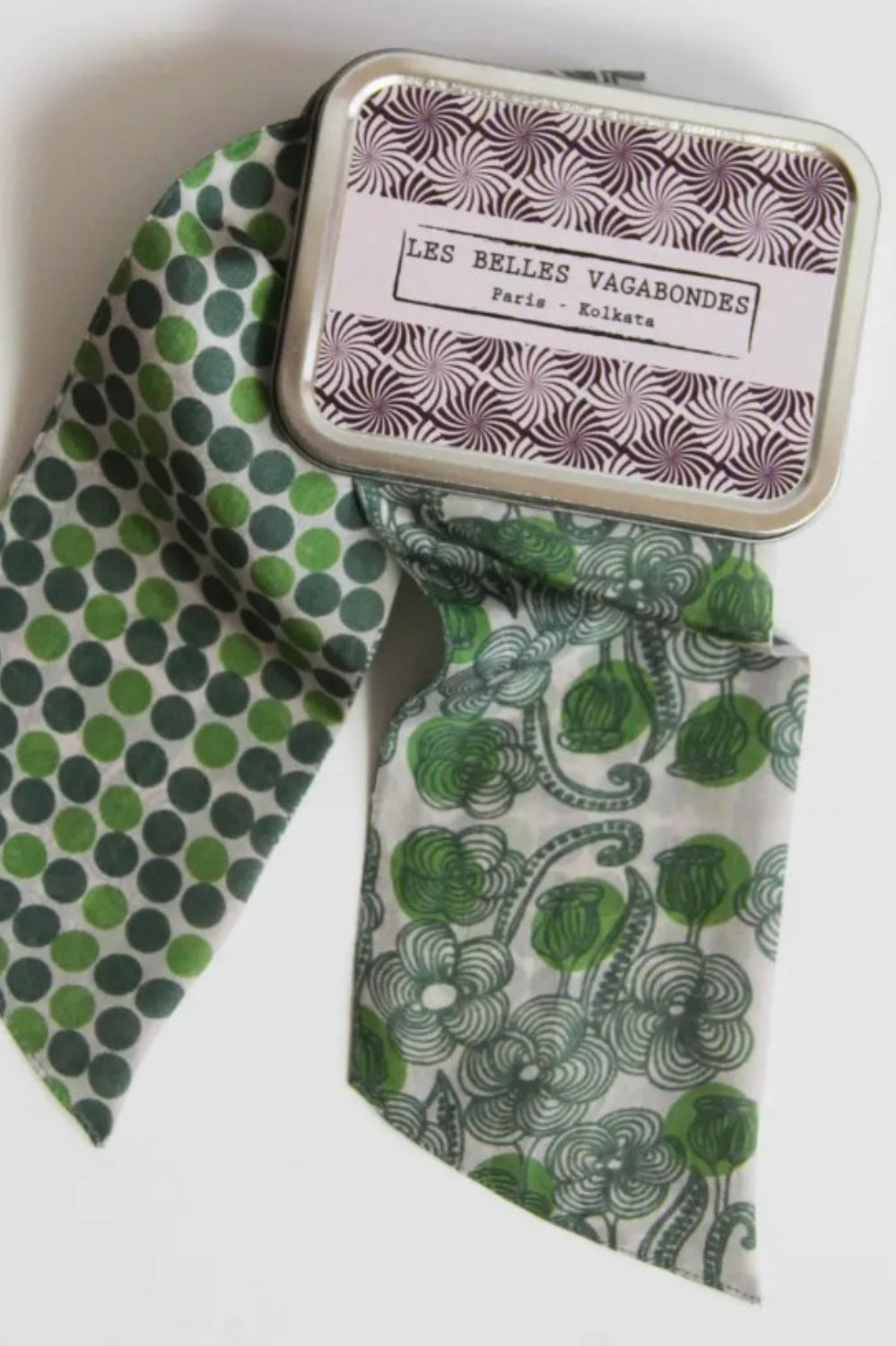 LES BELLES VAGABONDES SILK BANDEAU LAOS VERT GREEN