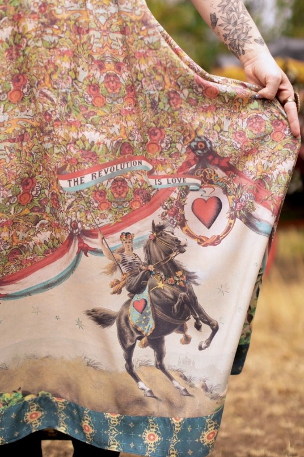 MARKET OF STARS LOVE REVOLUTION BOHEME SLIP DRESS