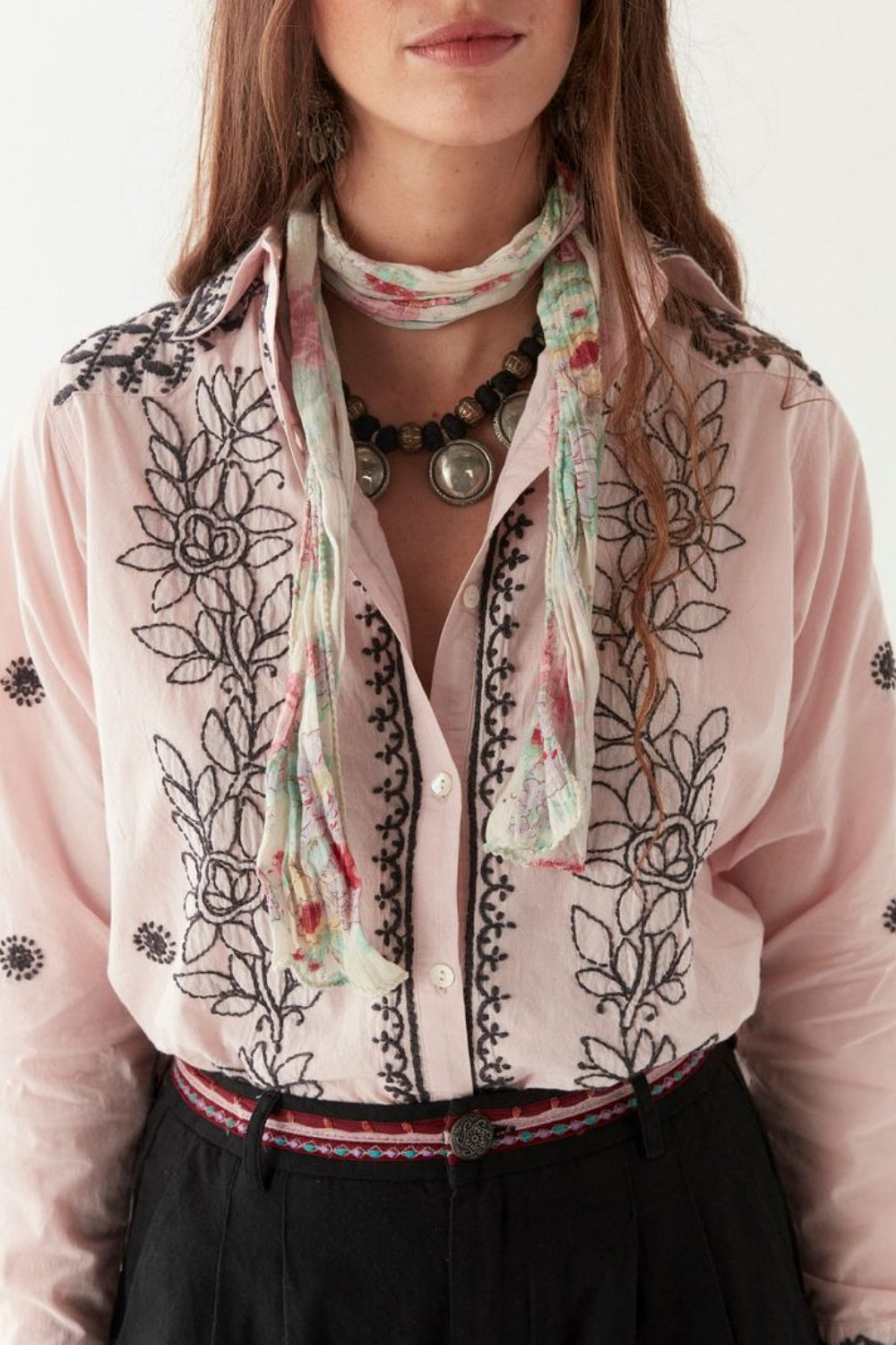 MAISON HOTEL GANGES BLOUSE SOFTWARE PINK