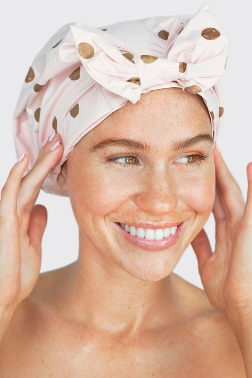 KITSCH LUXURY SHOWER CAP BLUSH DOT
