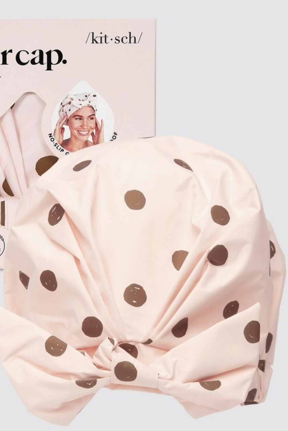 KITSCH LUXURY SHOWER CAP BLUSH DOT