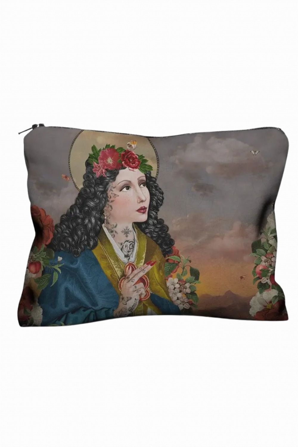 VOGLIO BENE MANGO VELVET ZIP POUCH