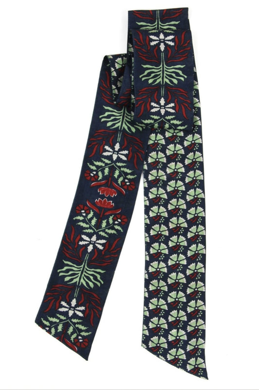 LES BELLES VAGABONDES BANDEAU SILK SCARF MANON MARINE