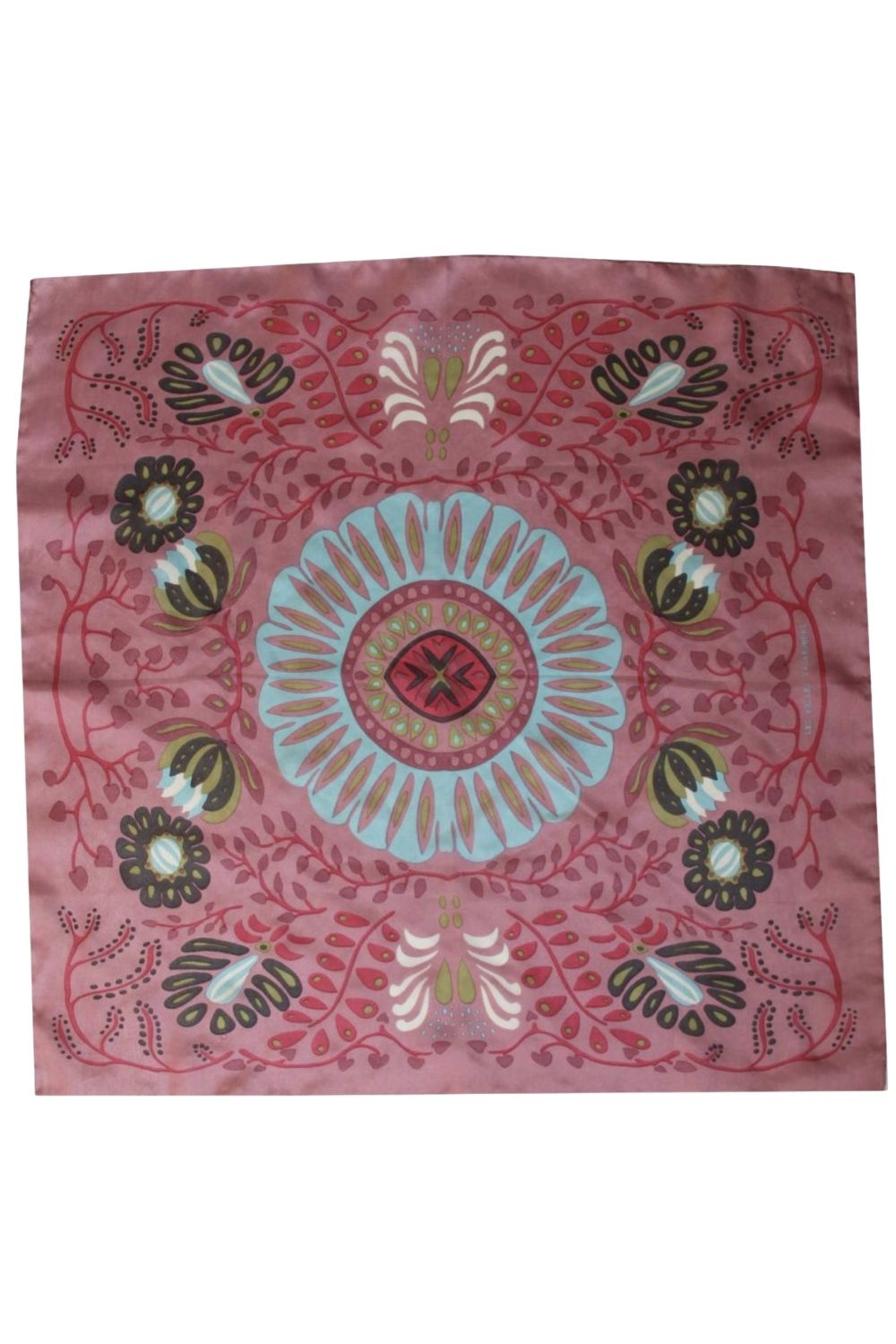 LES BELLES VAGABONDES MINI SILK SCARF MARUSHKA ROSE PINK