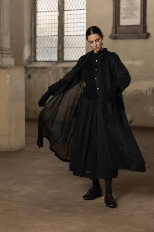 MEG BY DESIGN MINERVA JACKET COTTON ORGANDY BLACK