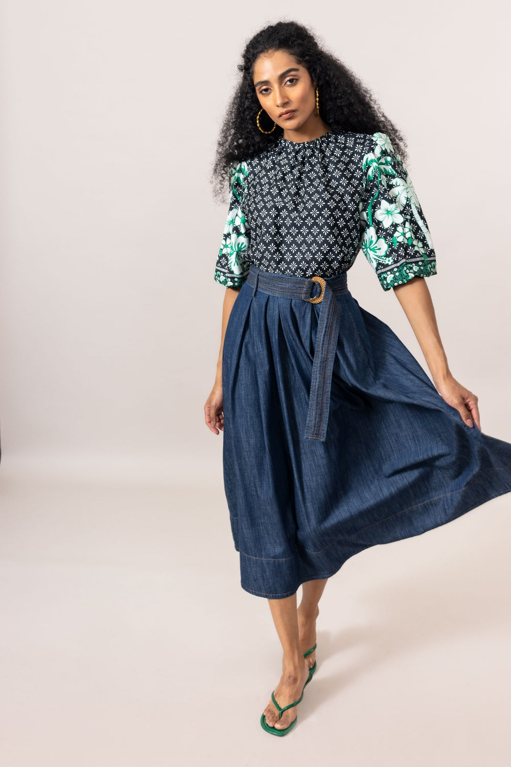 EMILY LOVELOCK ZELDA DENIM SKIRT