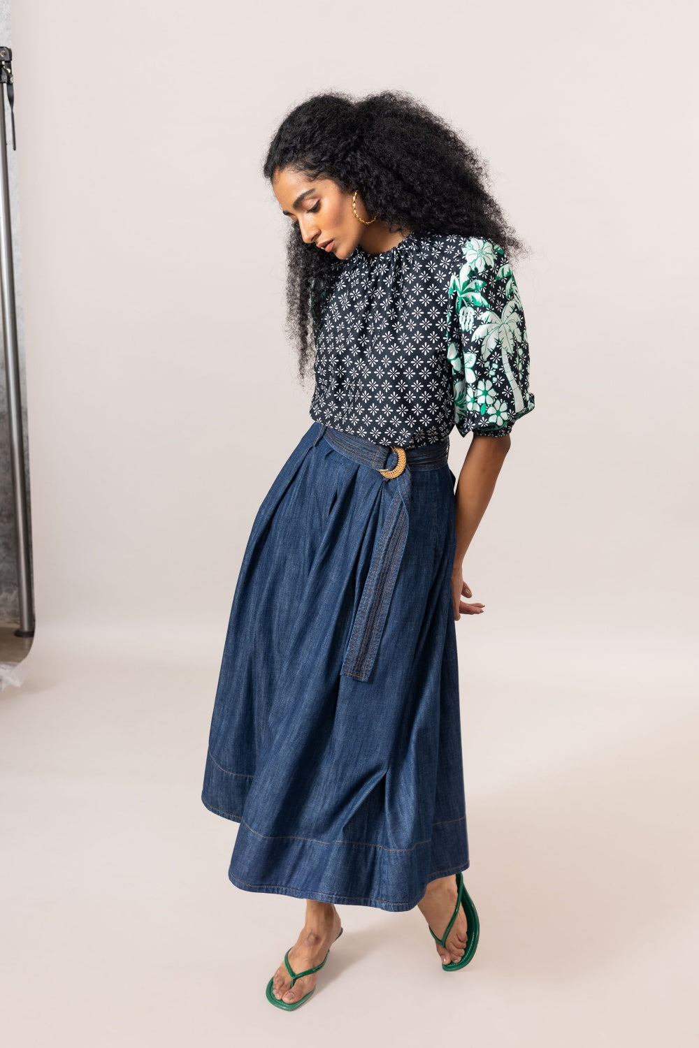 EMILY LOVELOCK ZELDA DENIM SKIRT