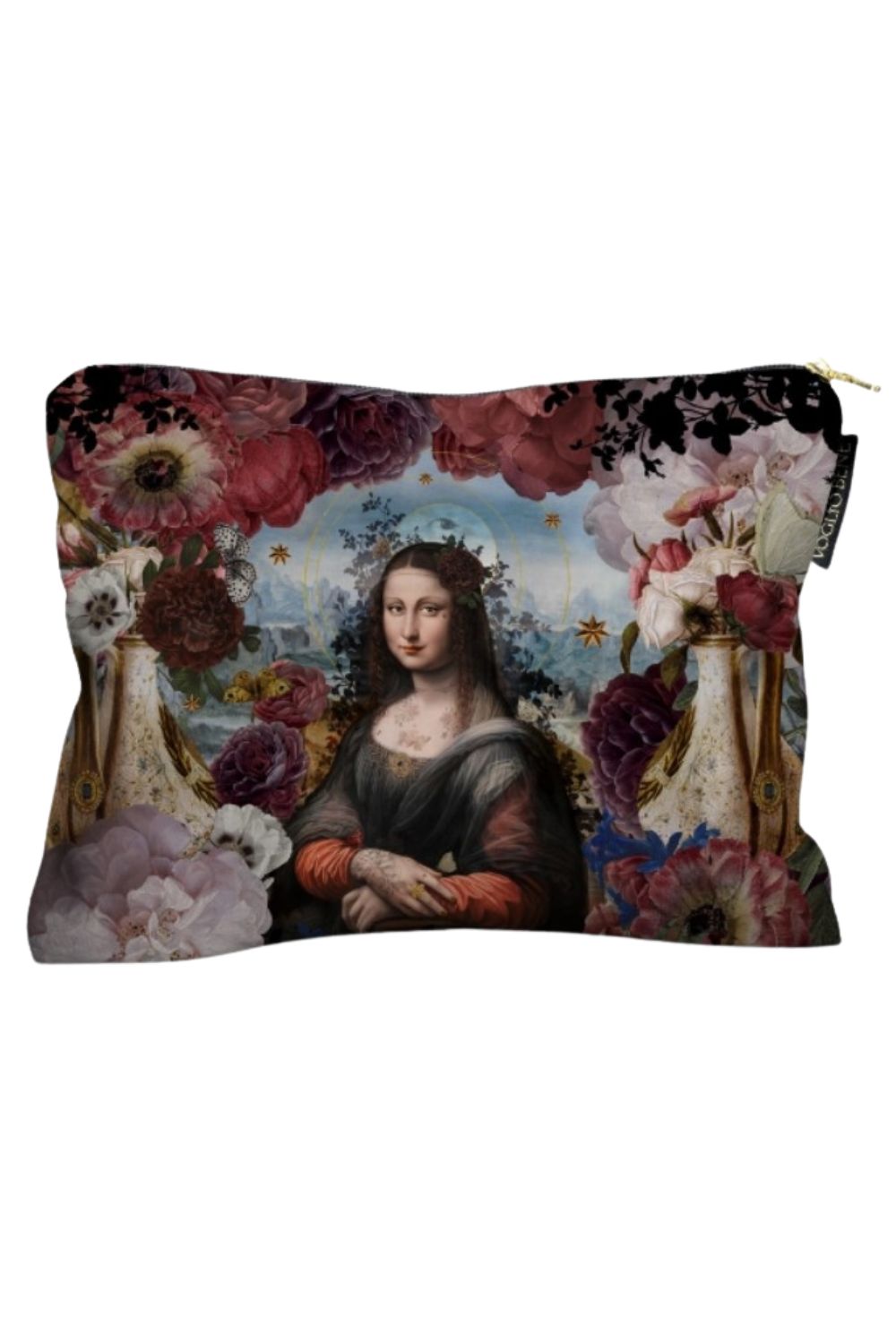 VOGLIO BENE MONA LISA VELVET ZIP POUCH