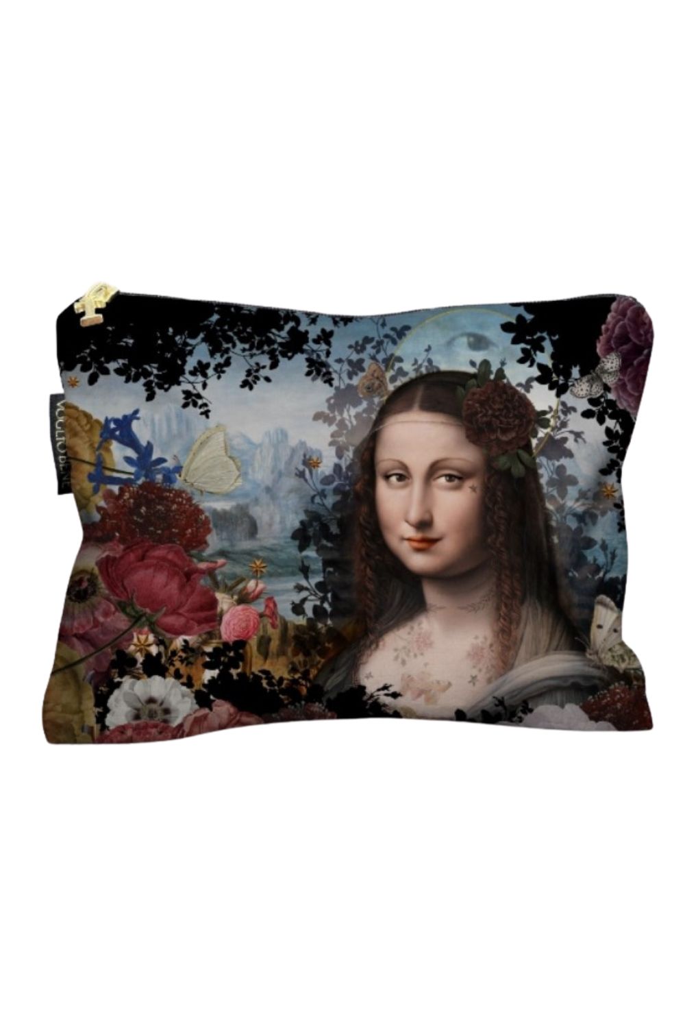 VOGLIO BENE MONA LISA VELVET ZIP POUCH