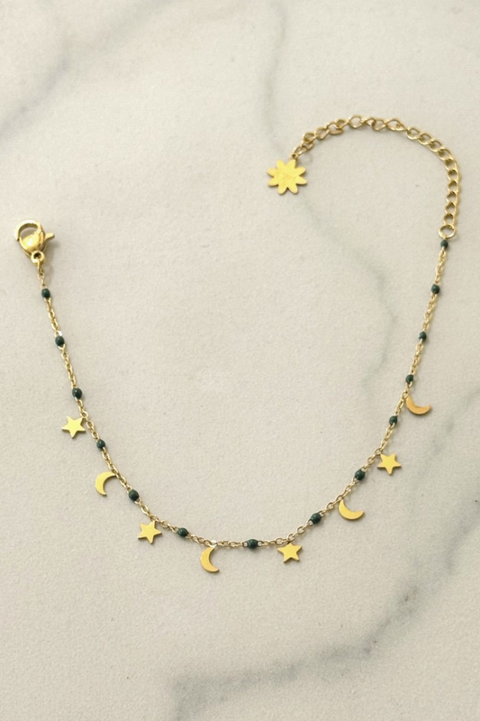 TO THE MOON + BACK BRACELET EMERALD
