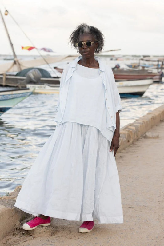 MEG BY DESIGN MOYO SHIRT LINEN ICE