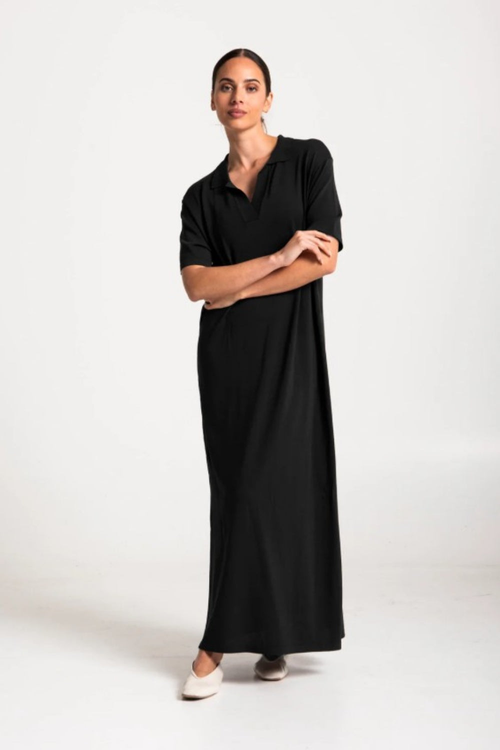 LOUNGE THE LABEL MURREN DRESS BLACK