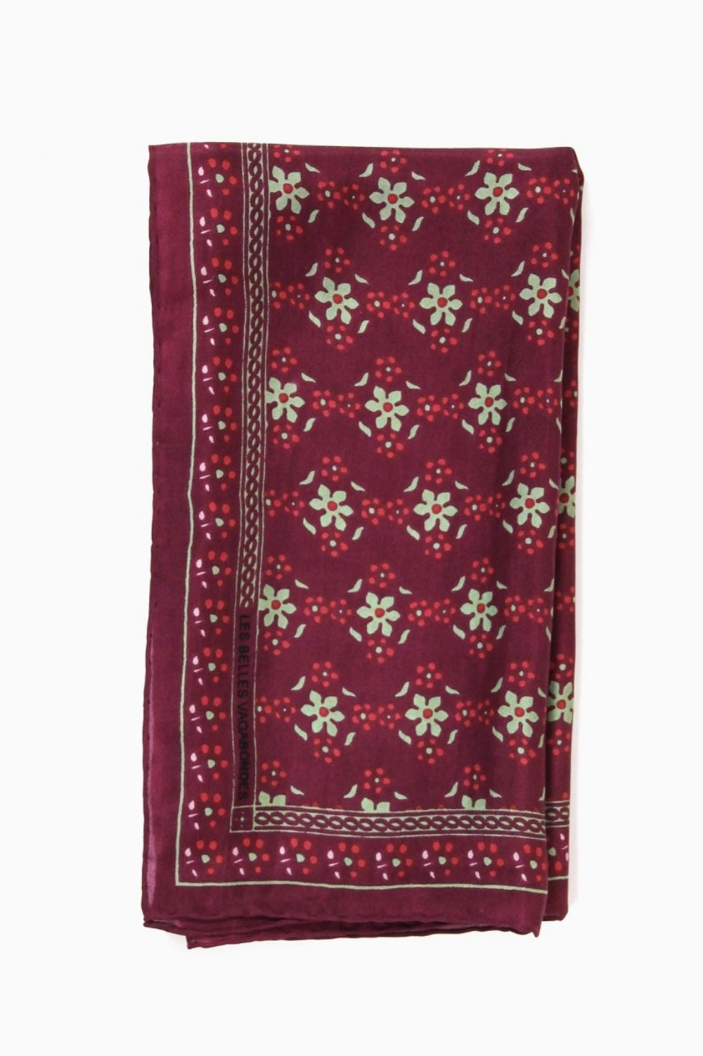 LES BELLES VAGABONDES MINI SCARF NATASHA BORDEAUX