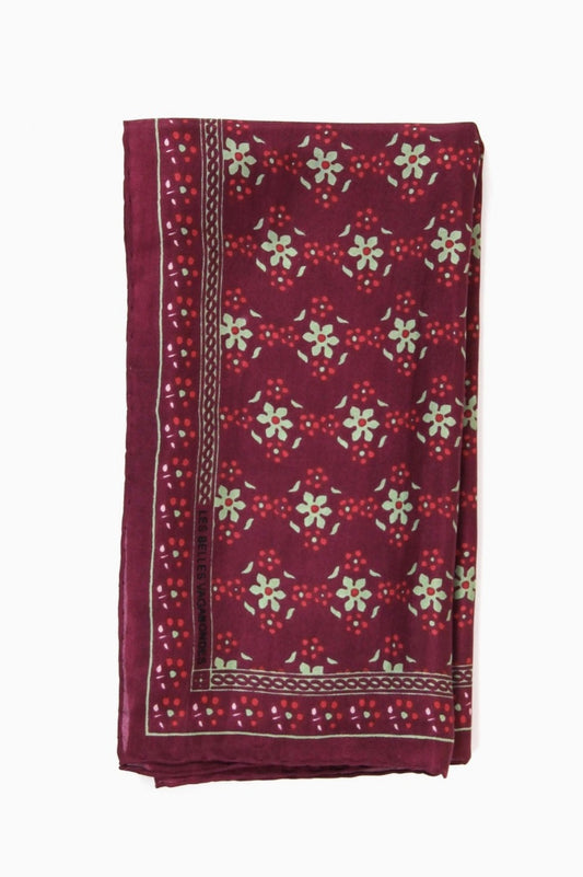 LES BELLES VAGABONDES MINI SCARF NATASHA BORDEAUX